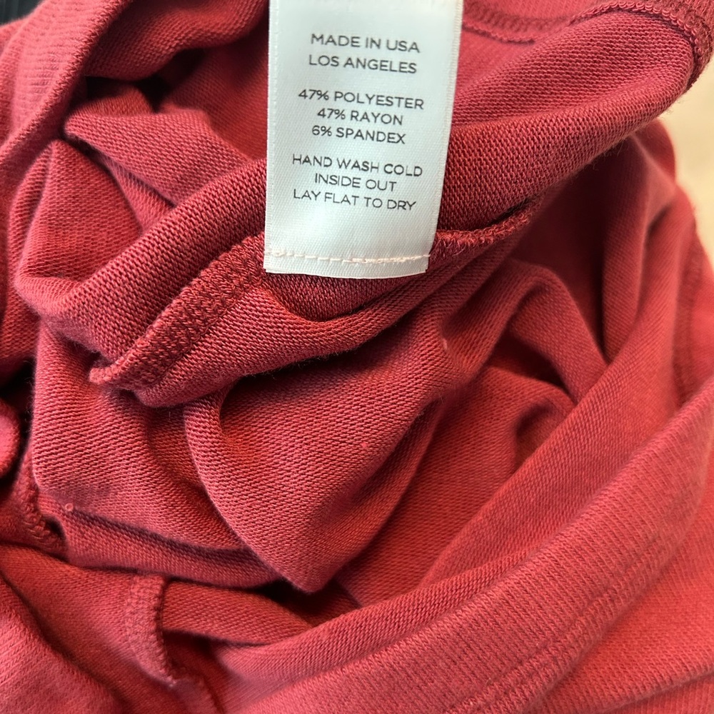 Leset NWT Lauren Crop Slim Fit Tee in Radish - Picture 7 of 8
